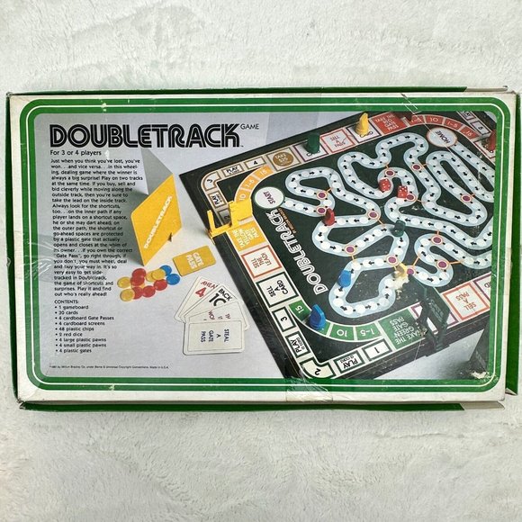 Vintage 1981 Doubletrack Board Game Milton Bradley 100% Complete - Picture 4 of 12